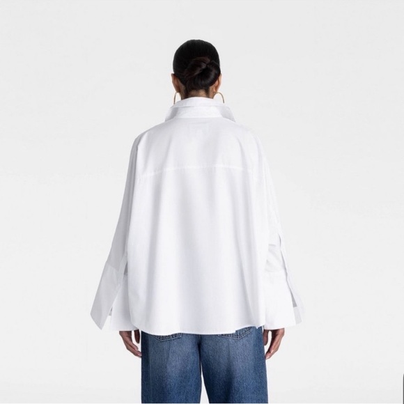 NWT KBB by Kahlana “the A Line Short” White Women's buttondown size XS & size M - Picture 3 of 7